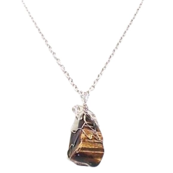 Handmade Petrified Wood Necklace - Picture 2 of 3
